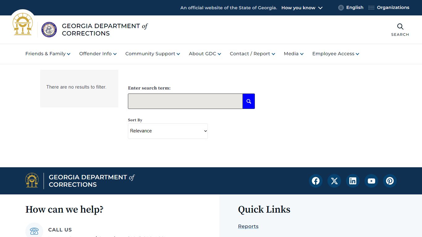 Search | Georgia Department of Corrections